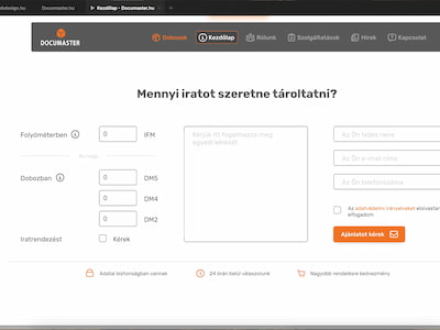 Weboldal funkció bemutatása