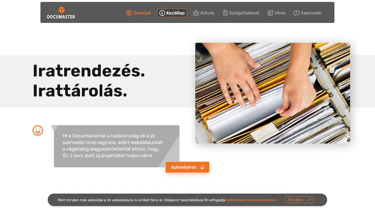 Documaster – weboldal előnézeti kép