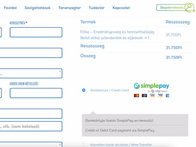 Weboldal funkció bemutatása