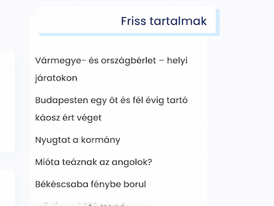 Weboldal funkció bemutatása